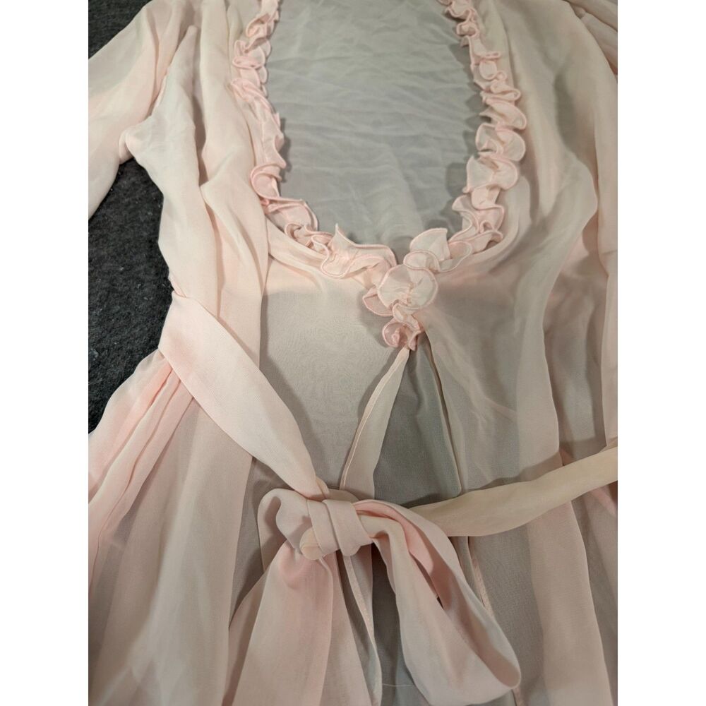 Enchanting Light Pink Sheer Robe - Picture 2 of 3
